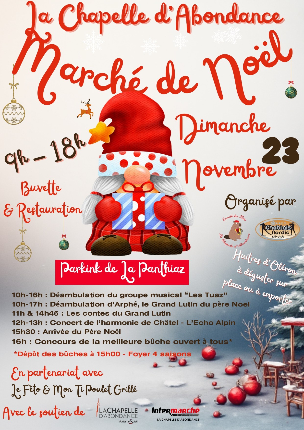 affiche Marché de Noël à La Chapelle-d'Abondance