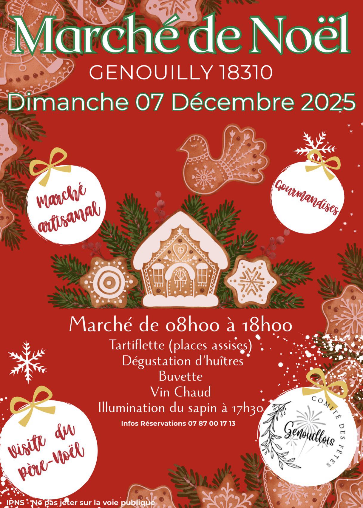 affiche Marché de Noël à  Genouilly