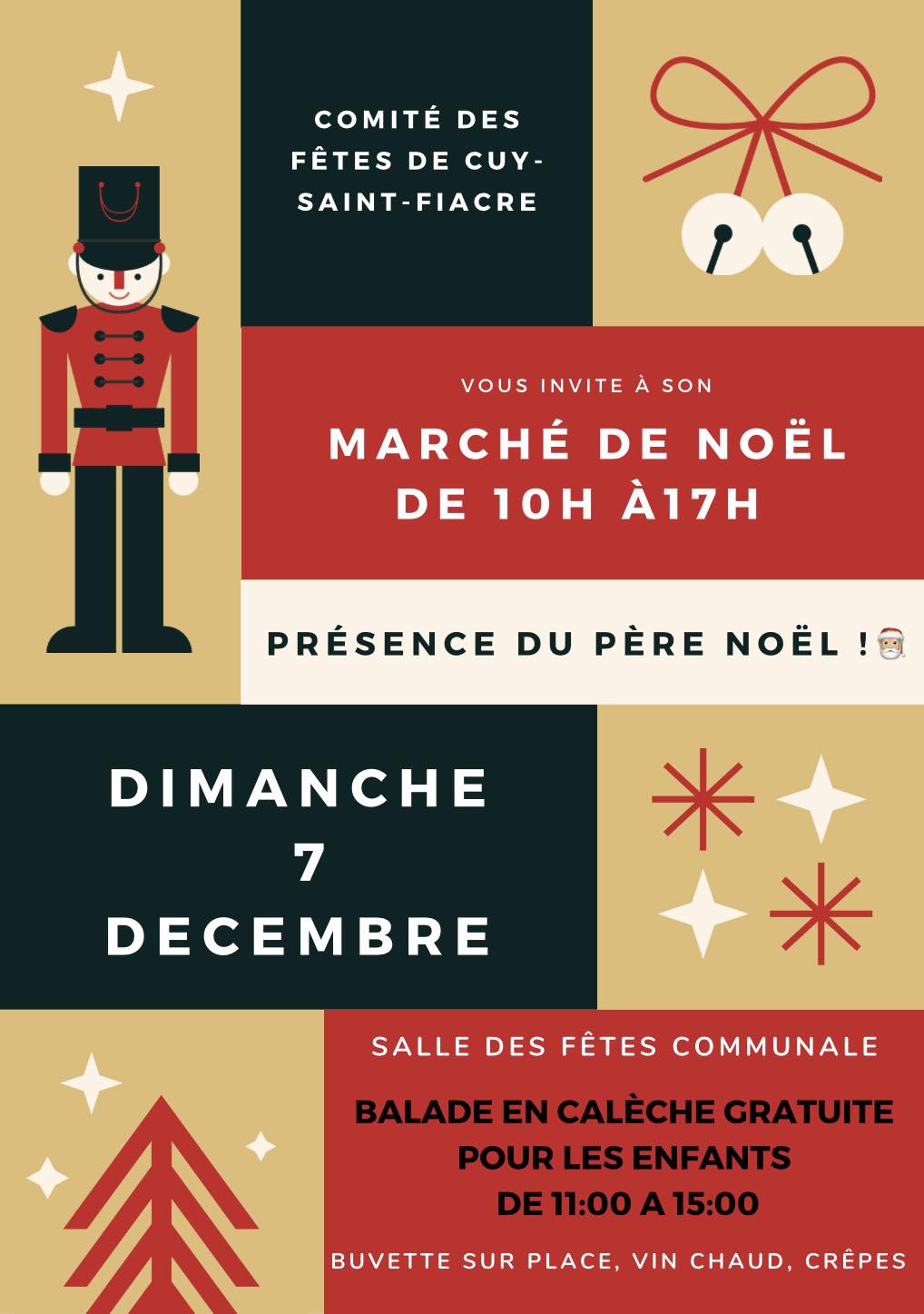 affiche Marché de Noël à Cuy-Saint-Fiacre