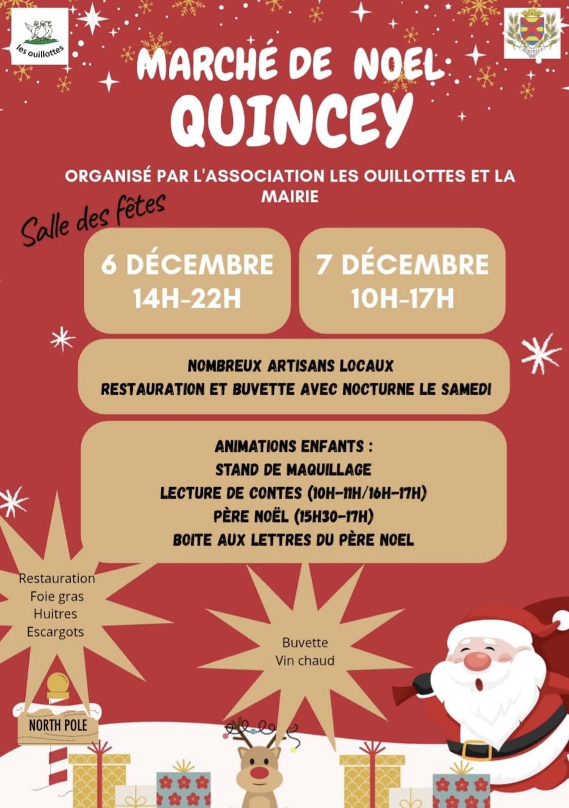 affiche Marché de Noel à  Quincey