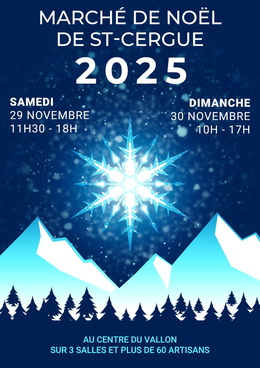 affiche Marché de Noël à Saint-Cergues