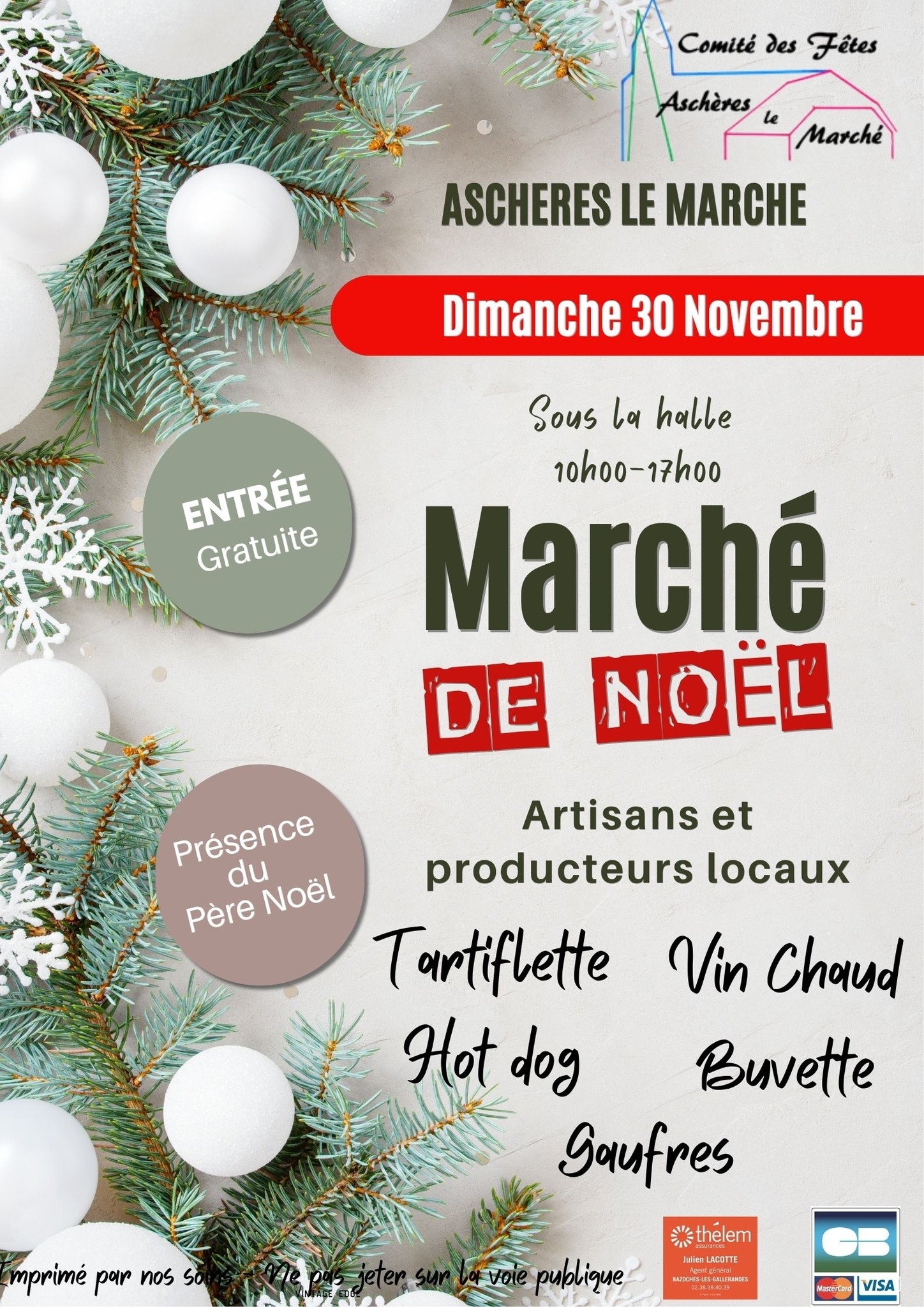 affiche Marché de Noël à  Aschères-le-Marché