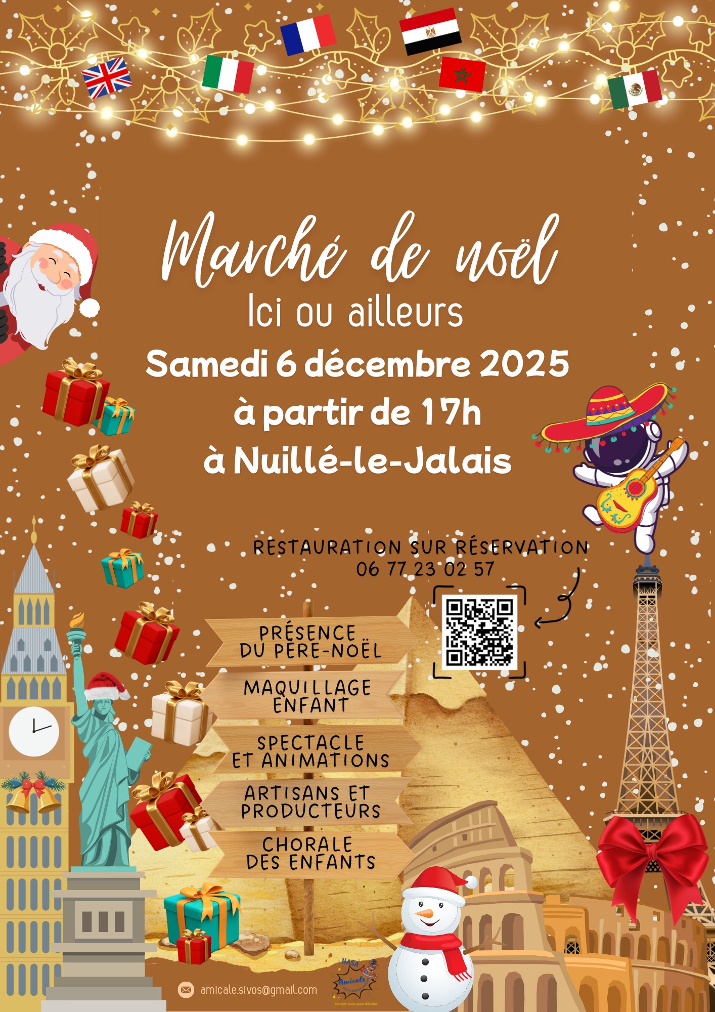affiche Marché de Noël à  Nuillé-le-Jalais