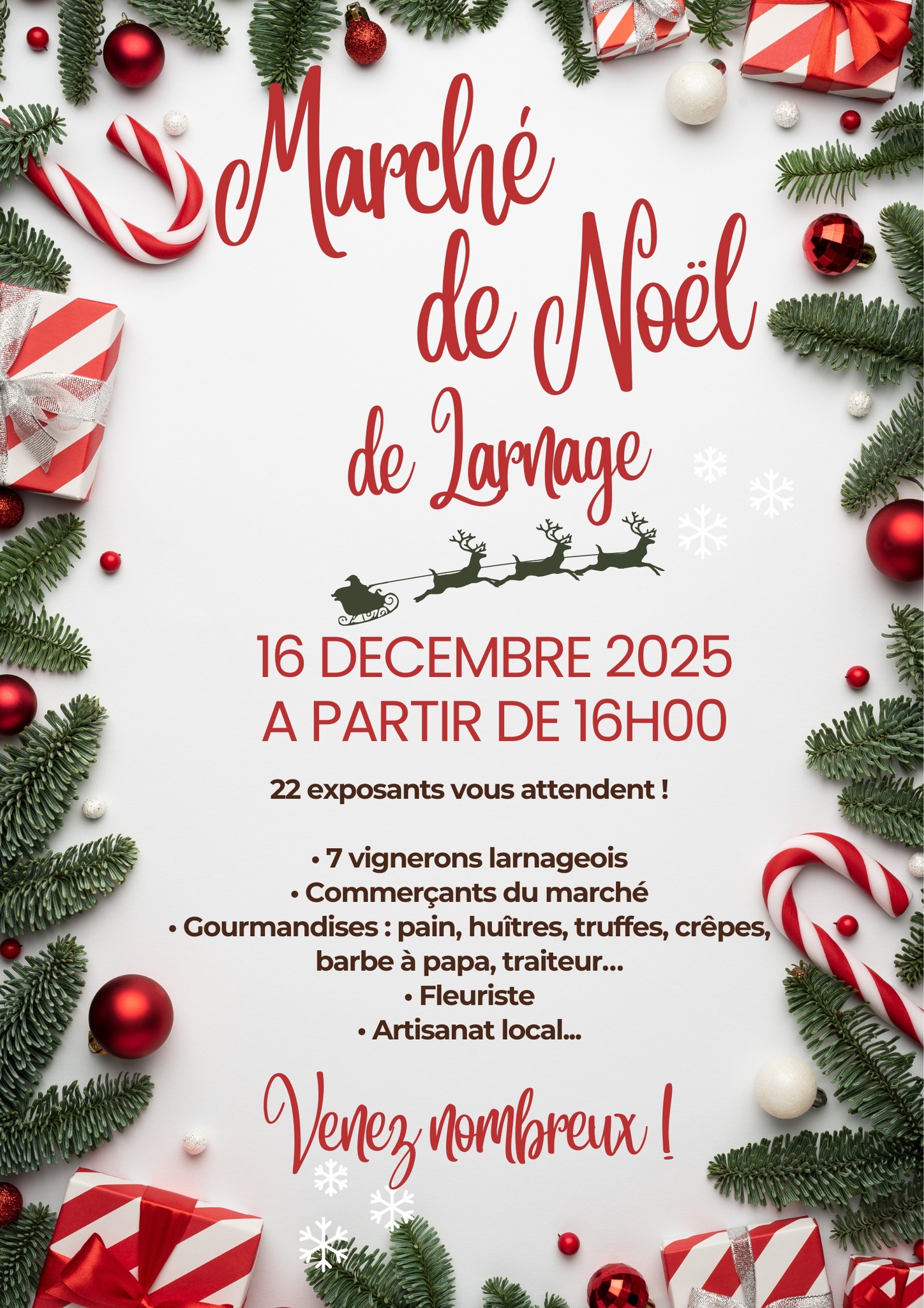 affiche Marché de Noël à  Larnage