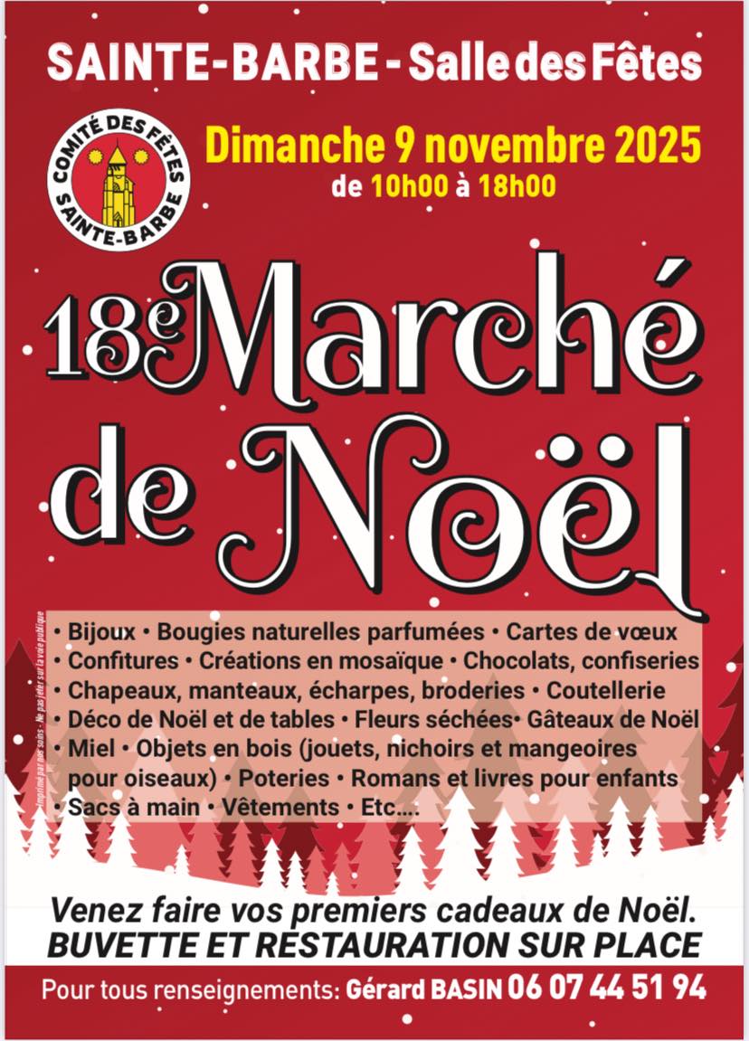 affiche 18e Marche de Noel à Sainte-Barbe