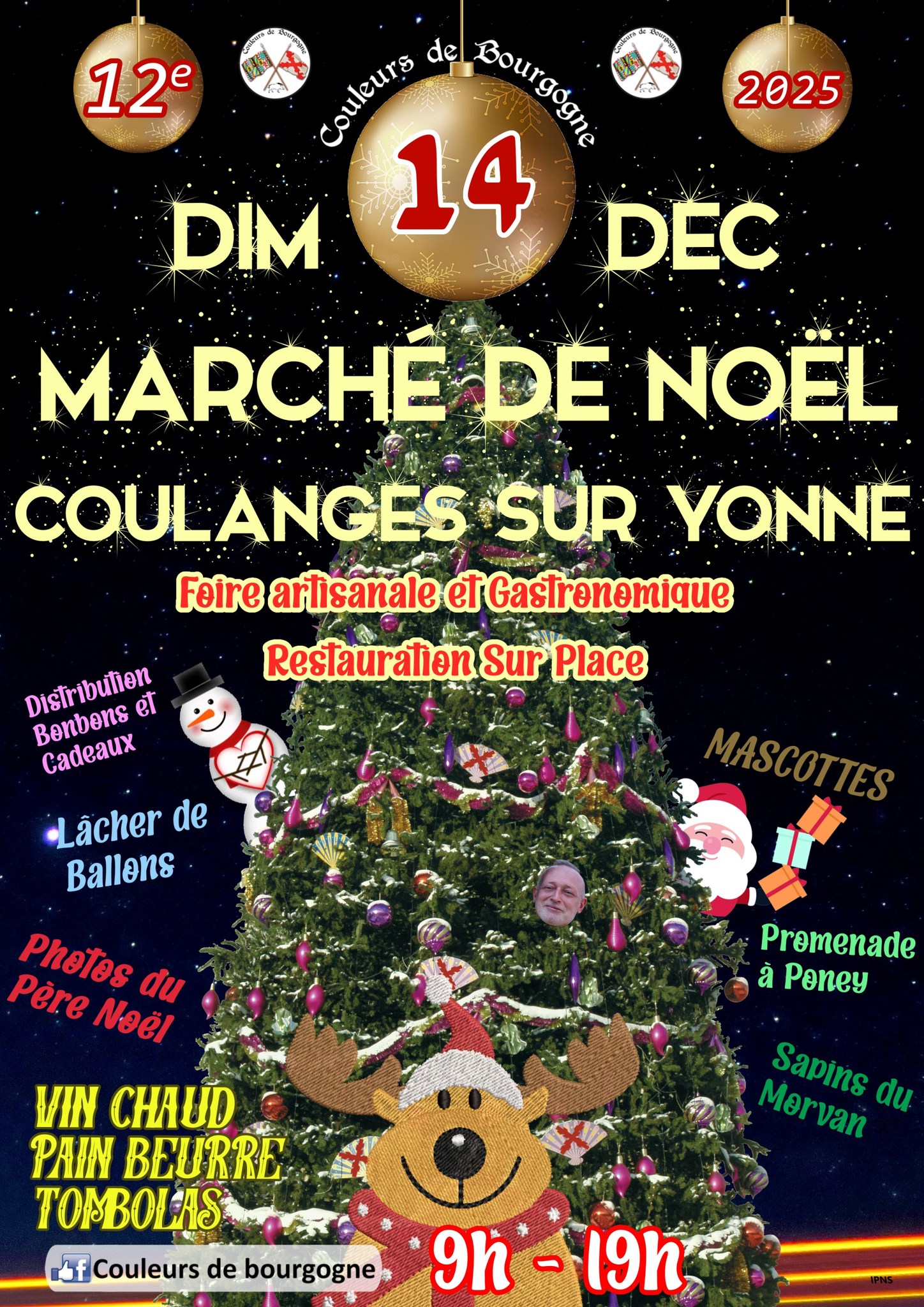 affiche Marché de Noël à Coulanges-sur-Yonne