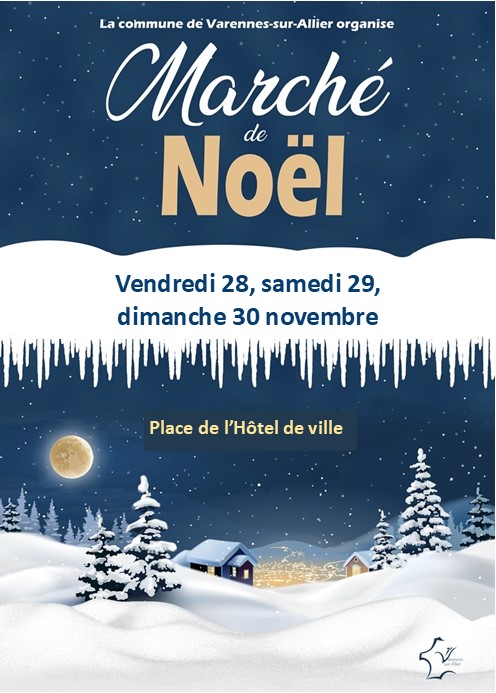 affiche Marché de Noël à  Varennes-sur-Allier