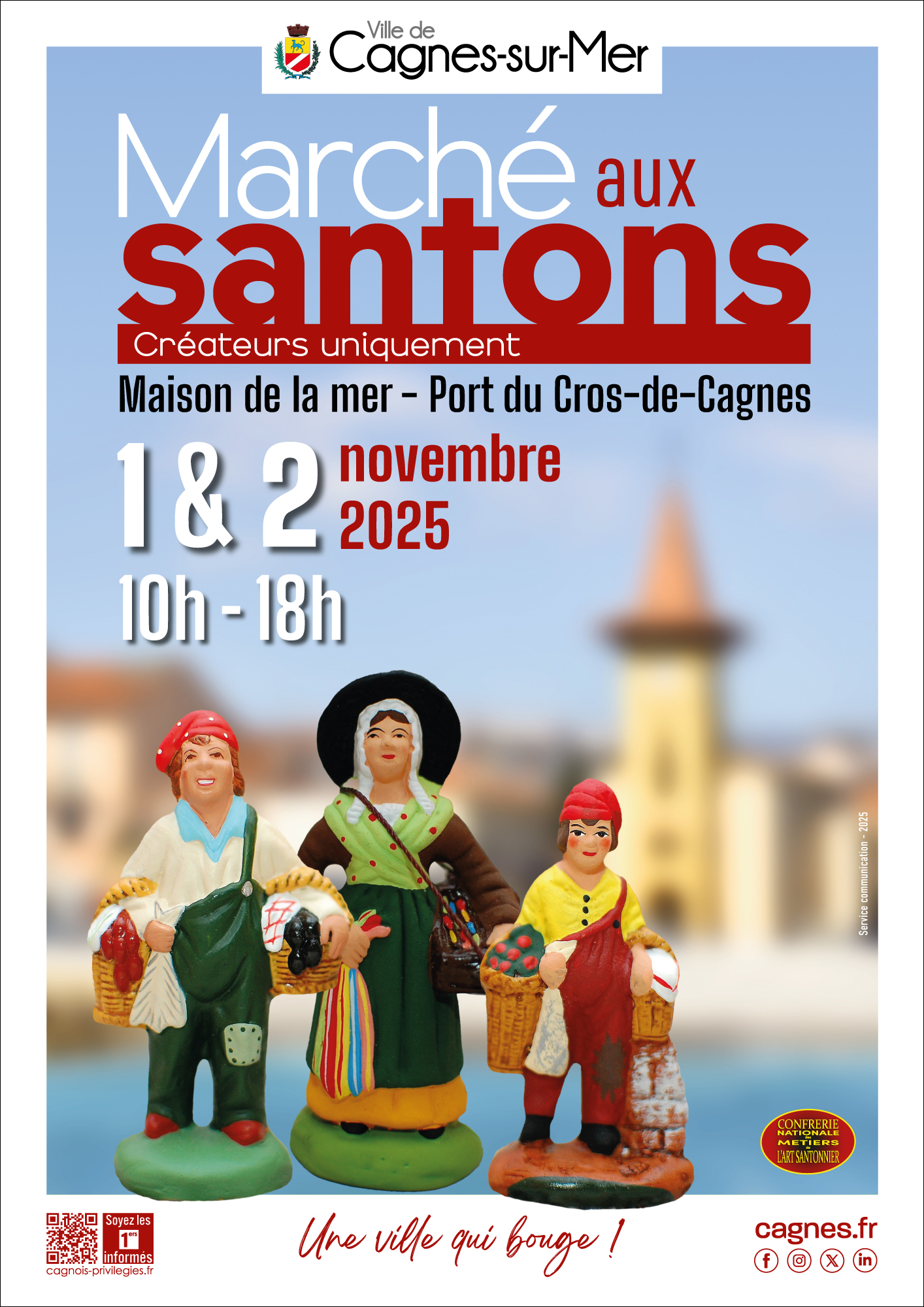 affiche Marché aux santons à  Cagnes-sur-Mer