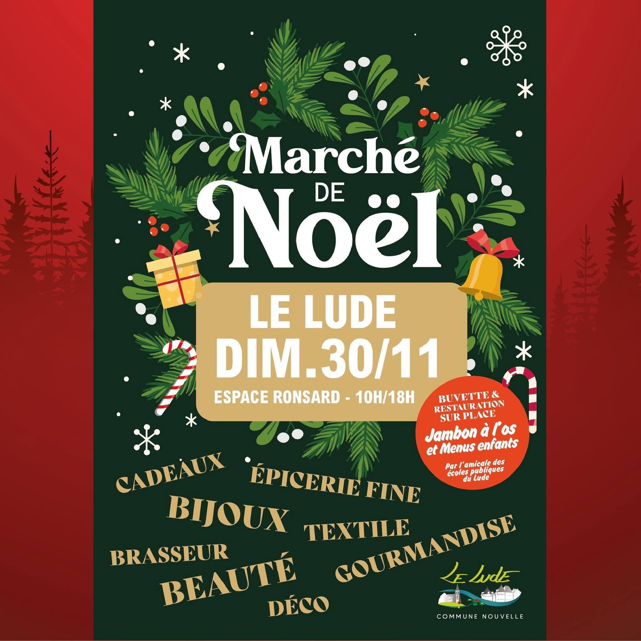 affiche Marché de Noël à Le Lude