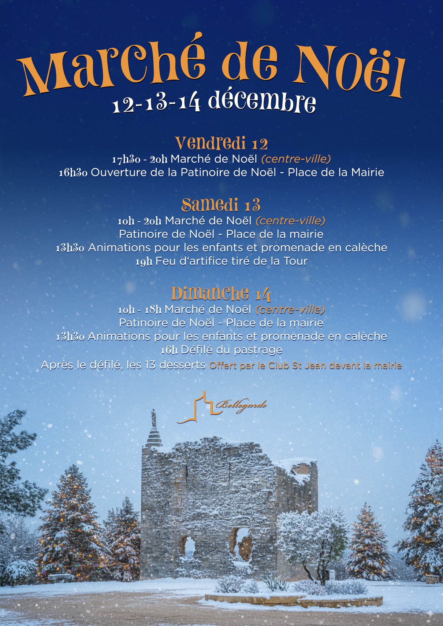 affiche Marché de Noël à Bellegarde