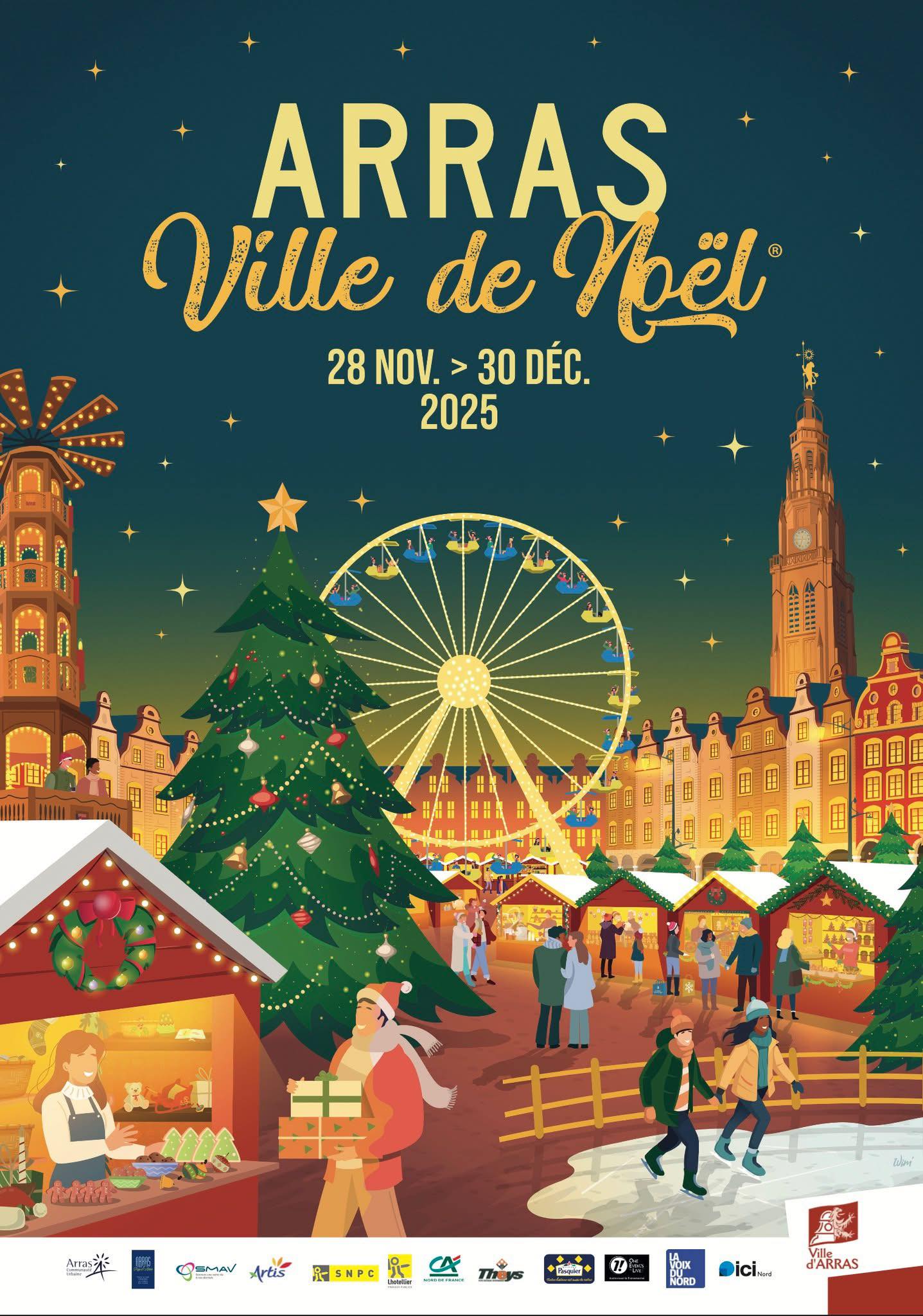 affiche ARRAS Ville de Noel à Arras
