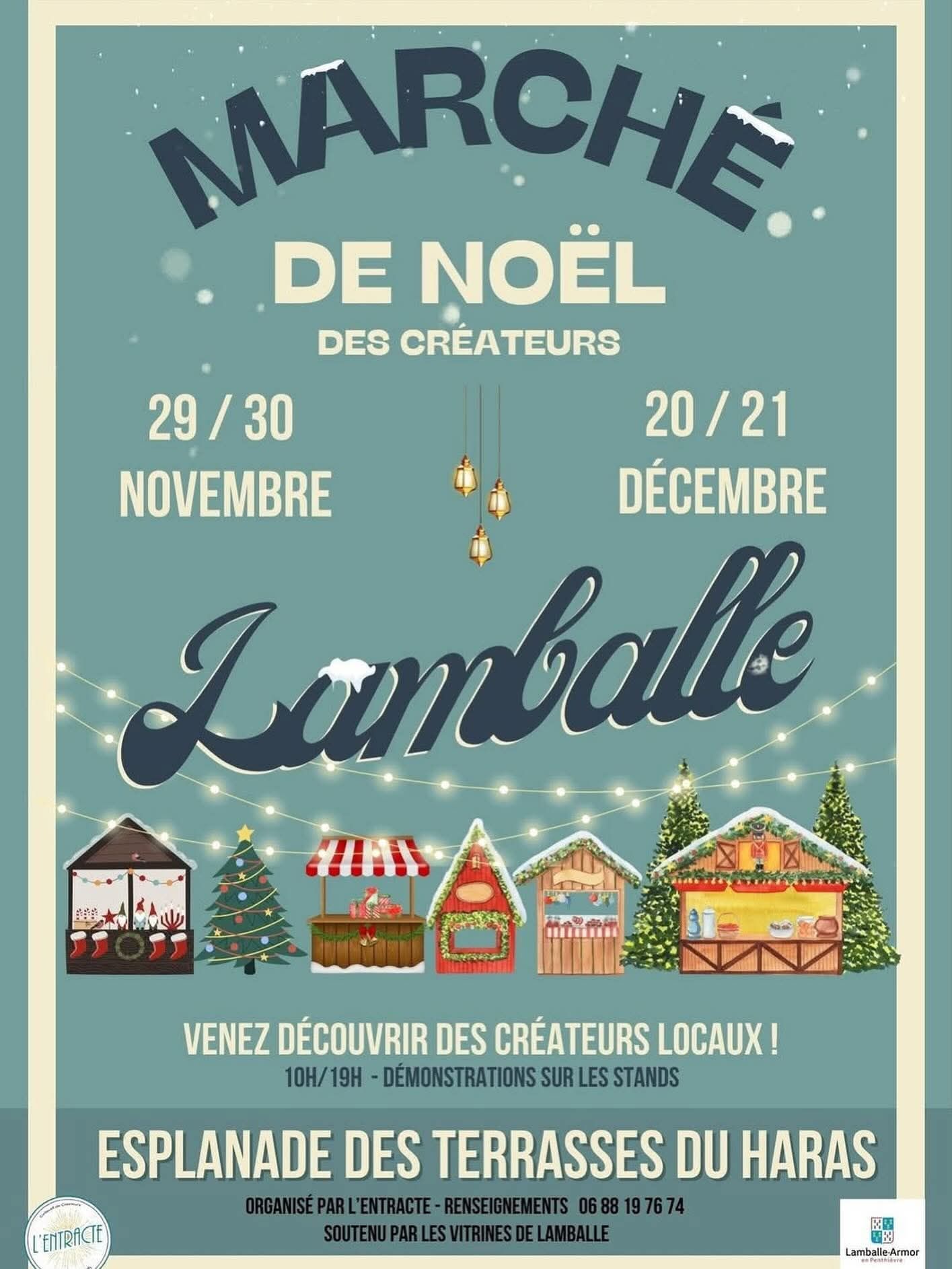 affiche Marché de Noël des Créateurs à  Lamballe