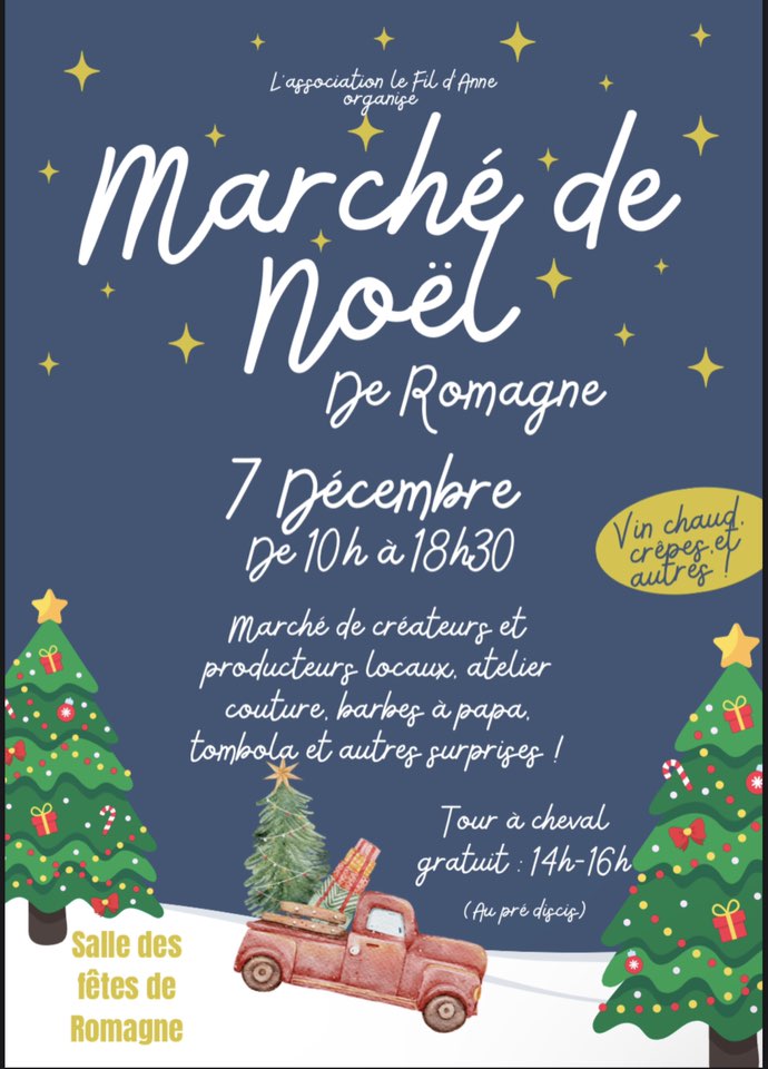 affiche Marché de Noël à  Romagne