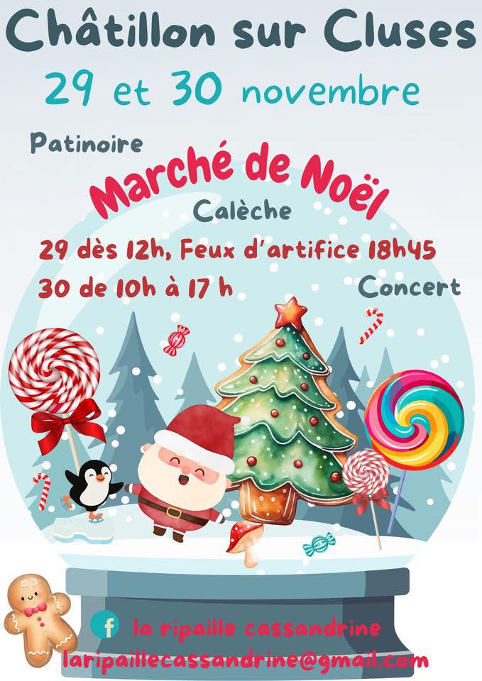 affiche Marché de Noël à Châtillon-sur-Cluses