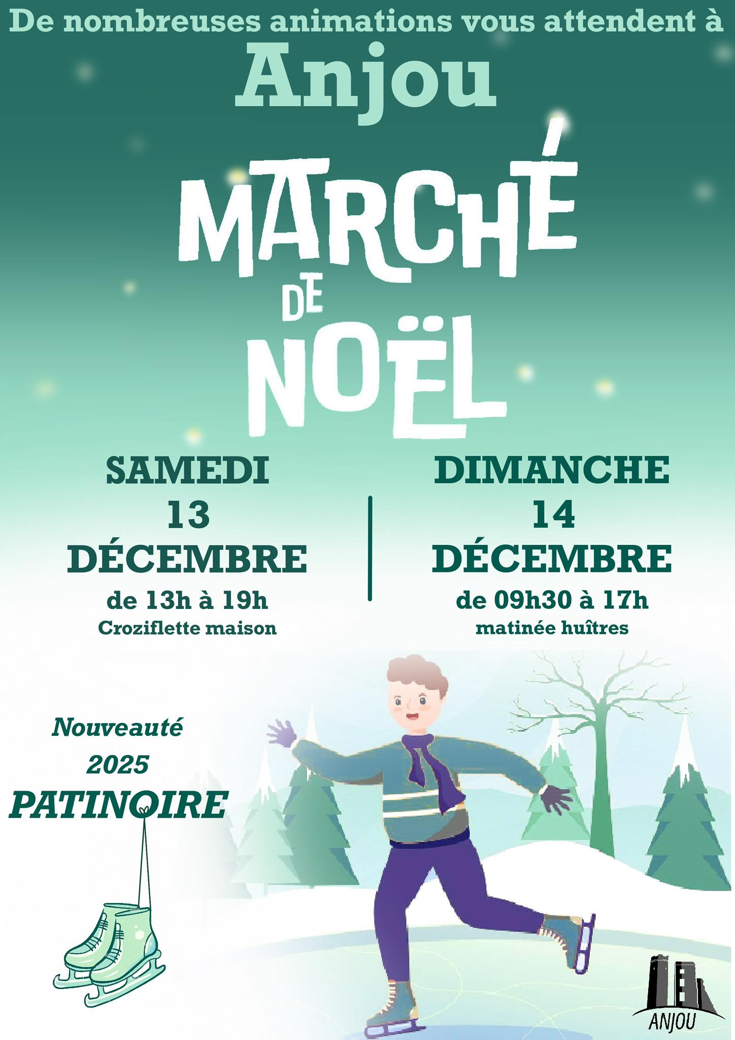 affiche Marché de Noël à  Anjou