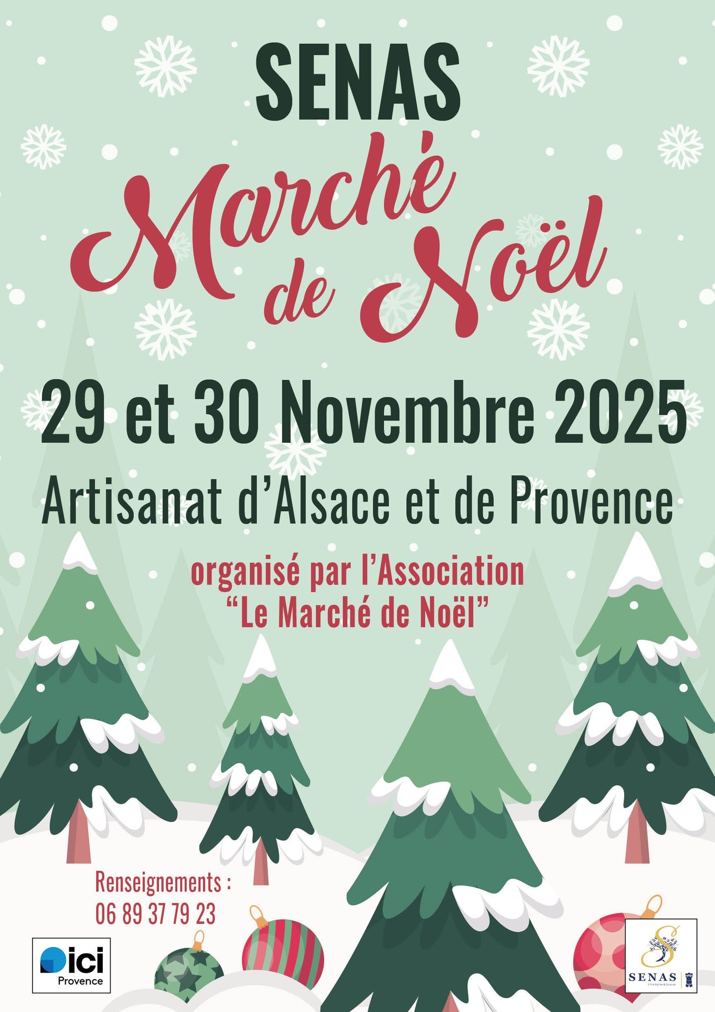 affiche Marché de Noël à  Sénas