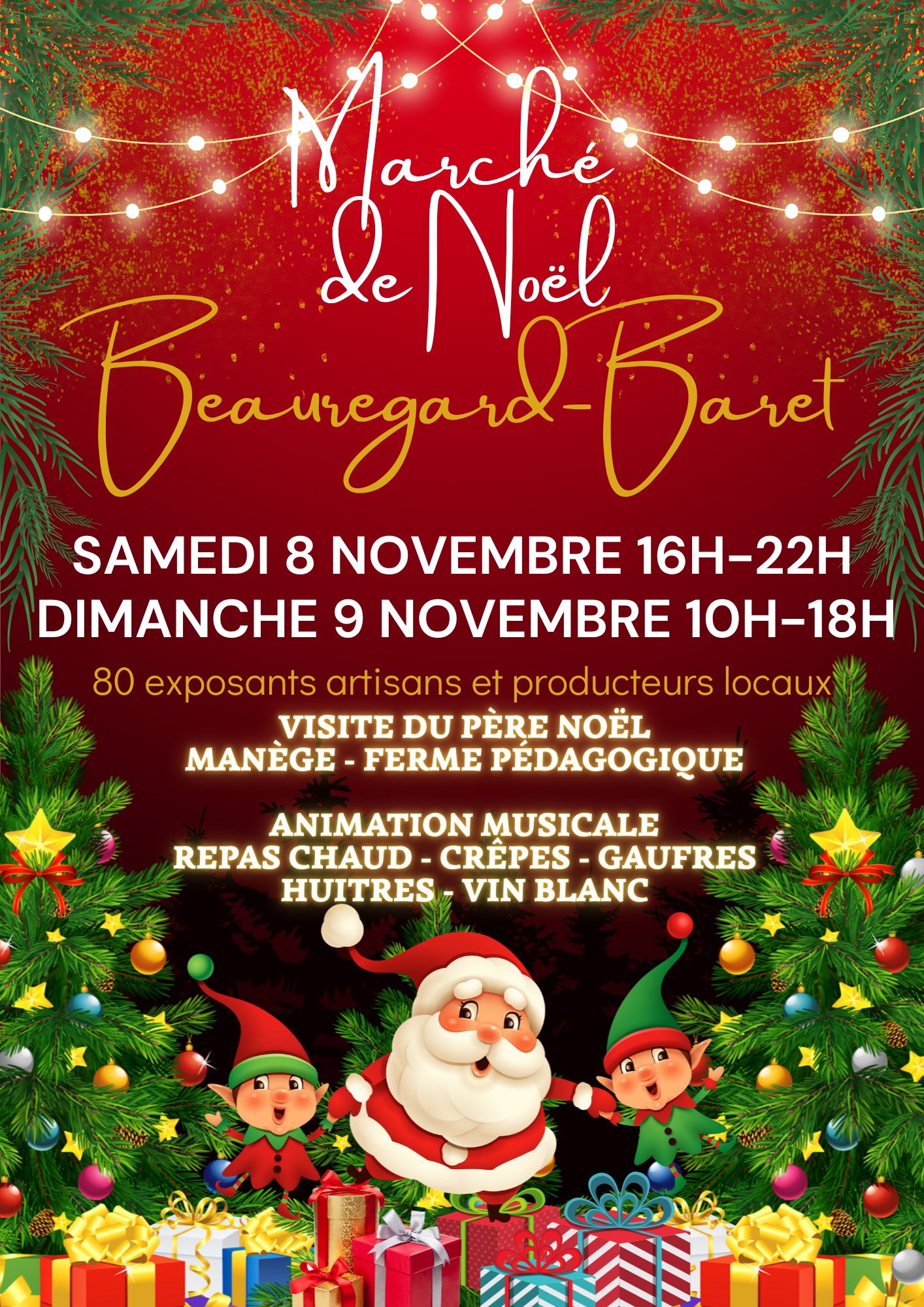 affiche Marché de Noël à  Beauregard-Baret