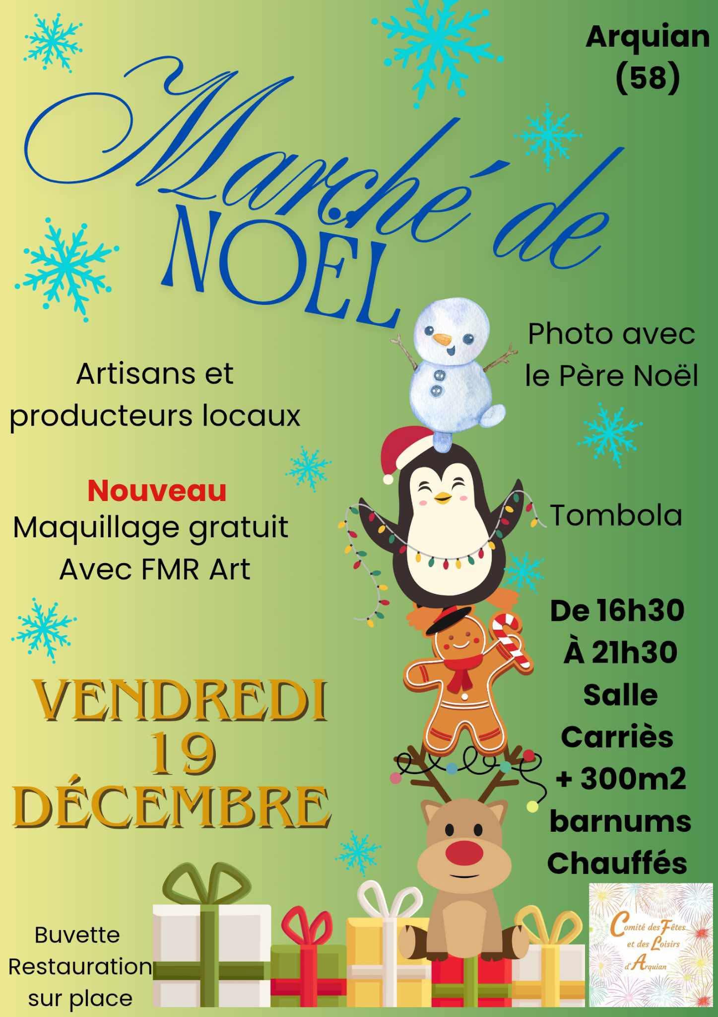 affiche Marché de Noël à  Arquian