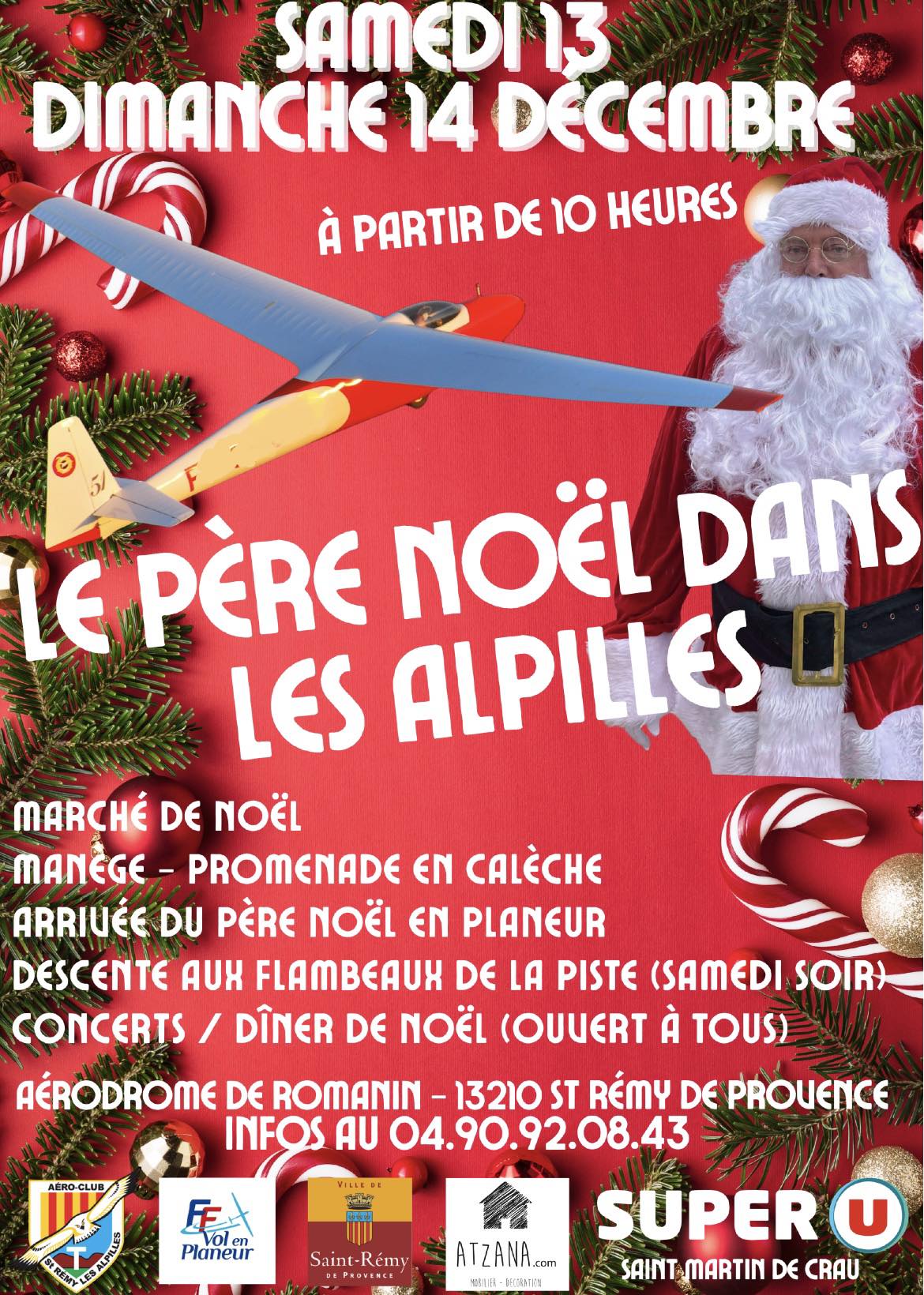 affiche Le Père Noël dans les Alpilles à Saint-Rémy-de-Provence