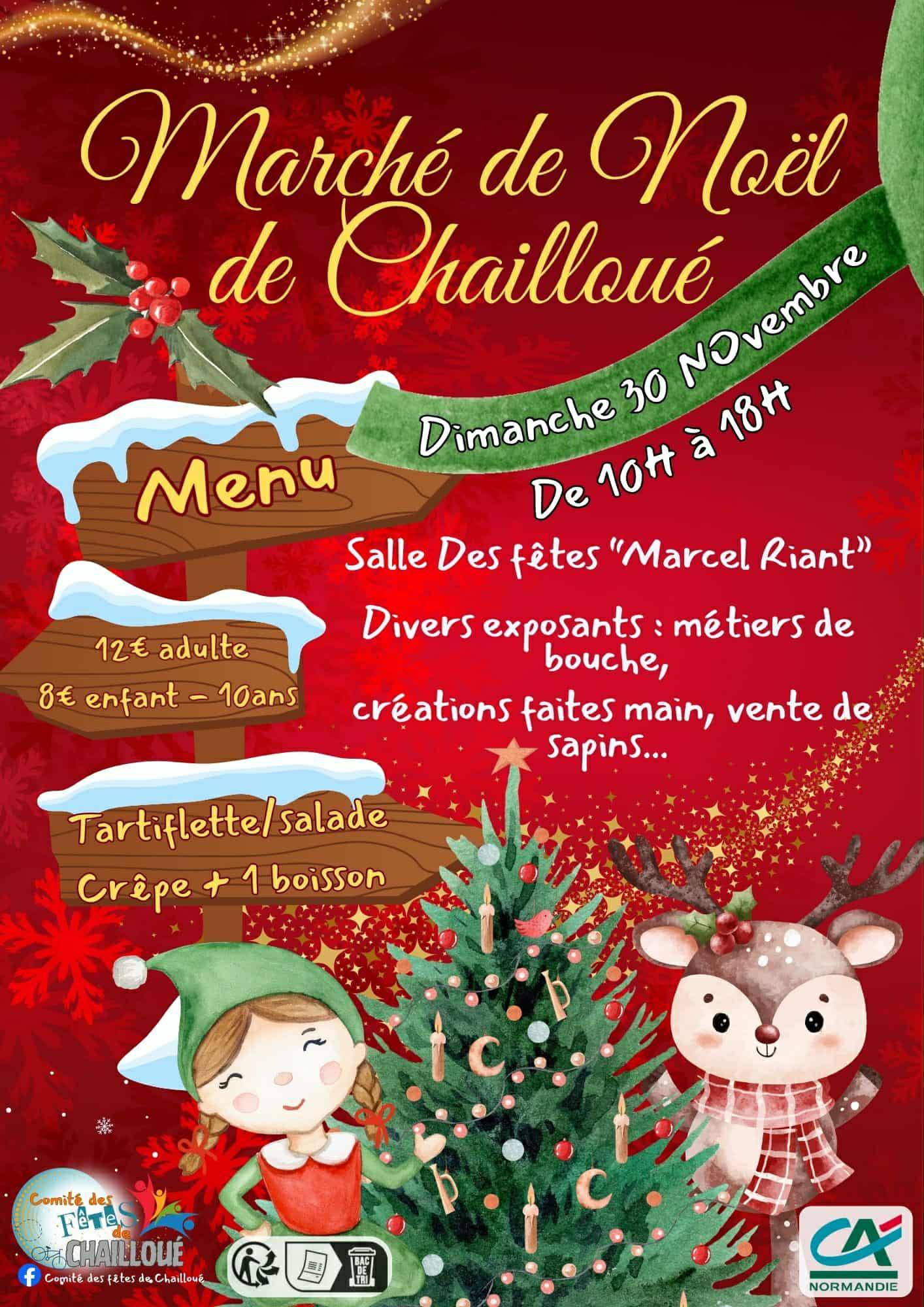 affiche Marché de Noël à  Chailloué