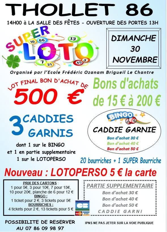 affiche Super Loto à  Thollet