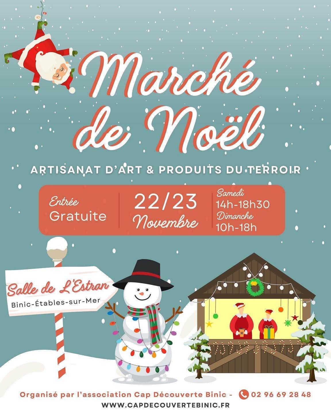 affiche Marché de Noël à  Binic