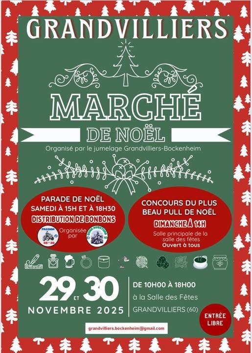 affiche Marché de Noël à  Grandvilliers