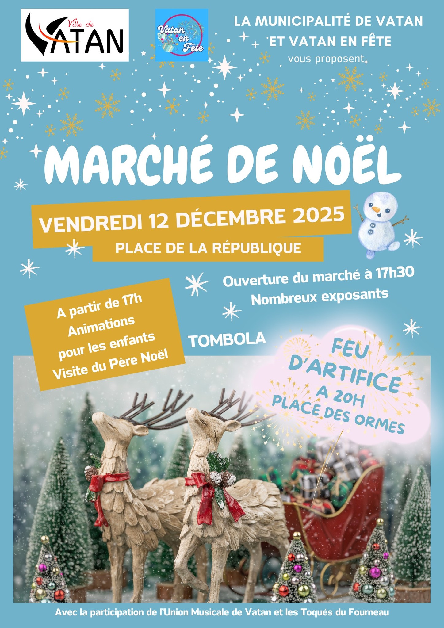 affiche Marché de Noël à  Vatan