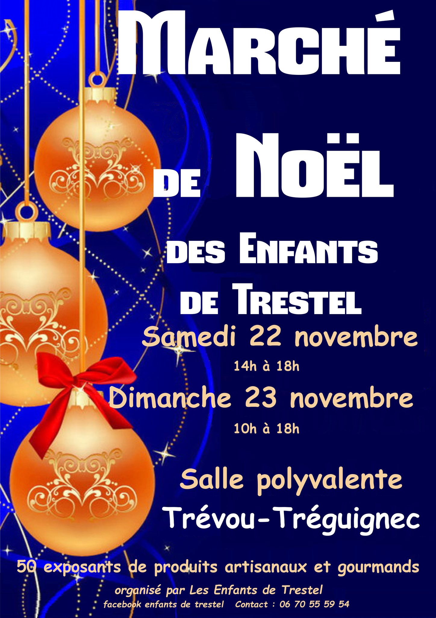 affiche Marché de Noël des Enfants de Trestel à  Trévou-Tréguignec