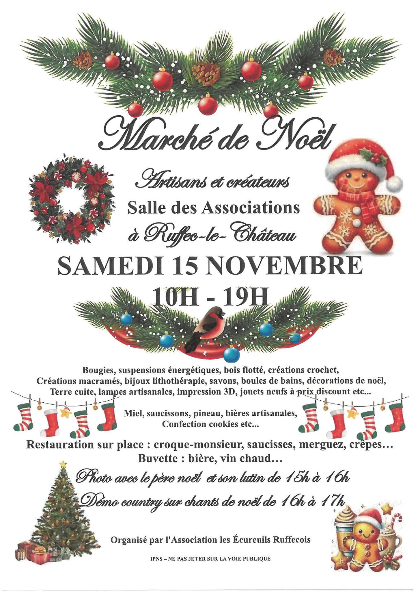 affiche Marché de Noël à  Ruffec