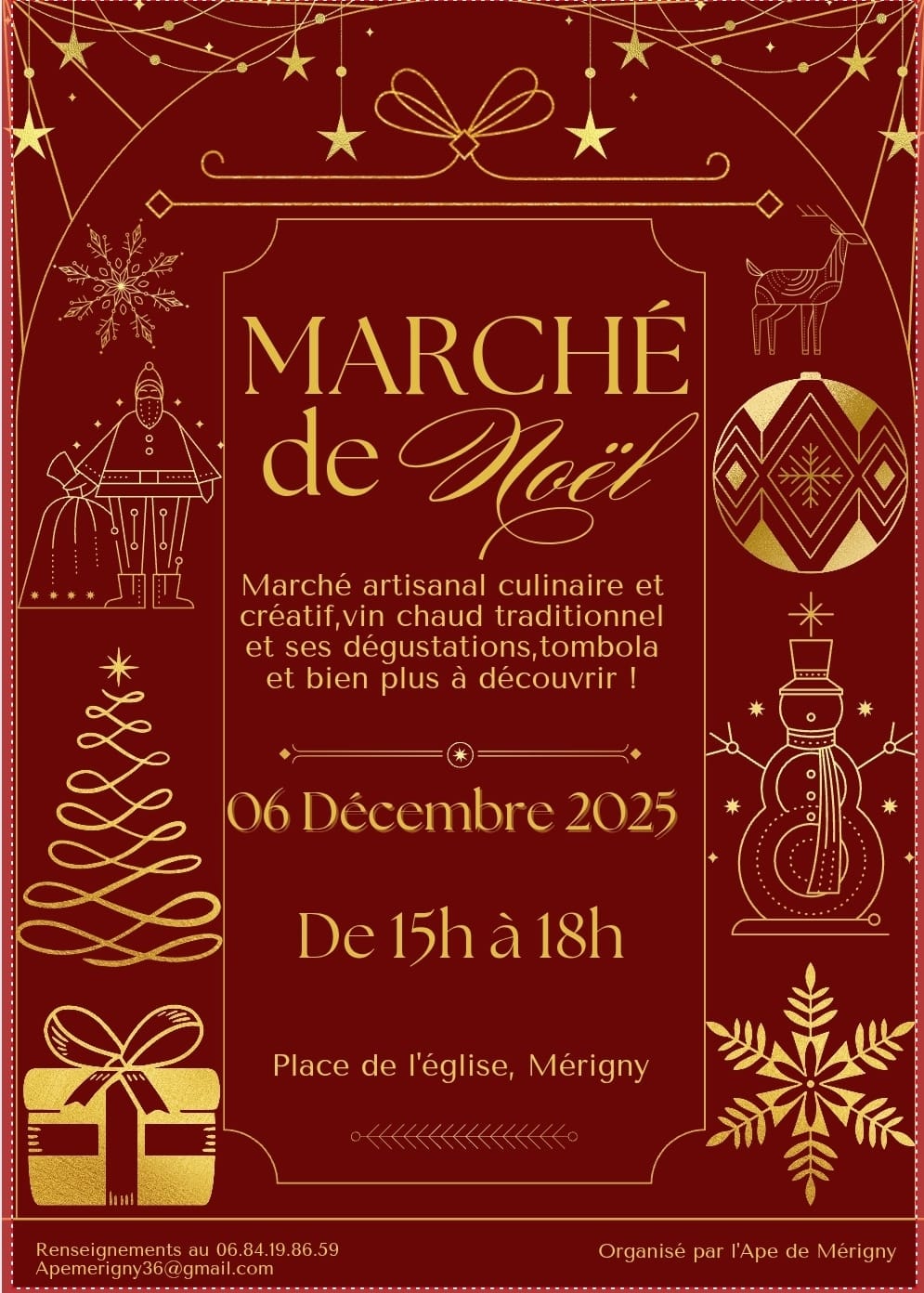 affiche Marché de Noël à  Mérigny