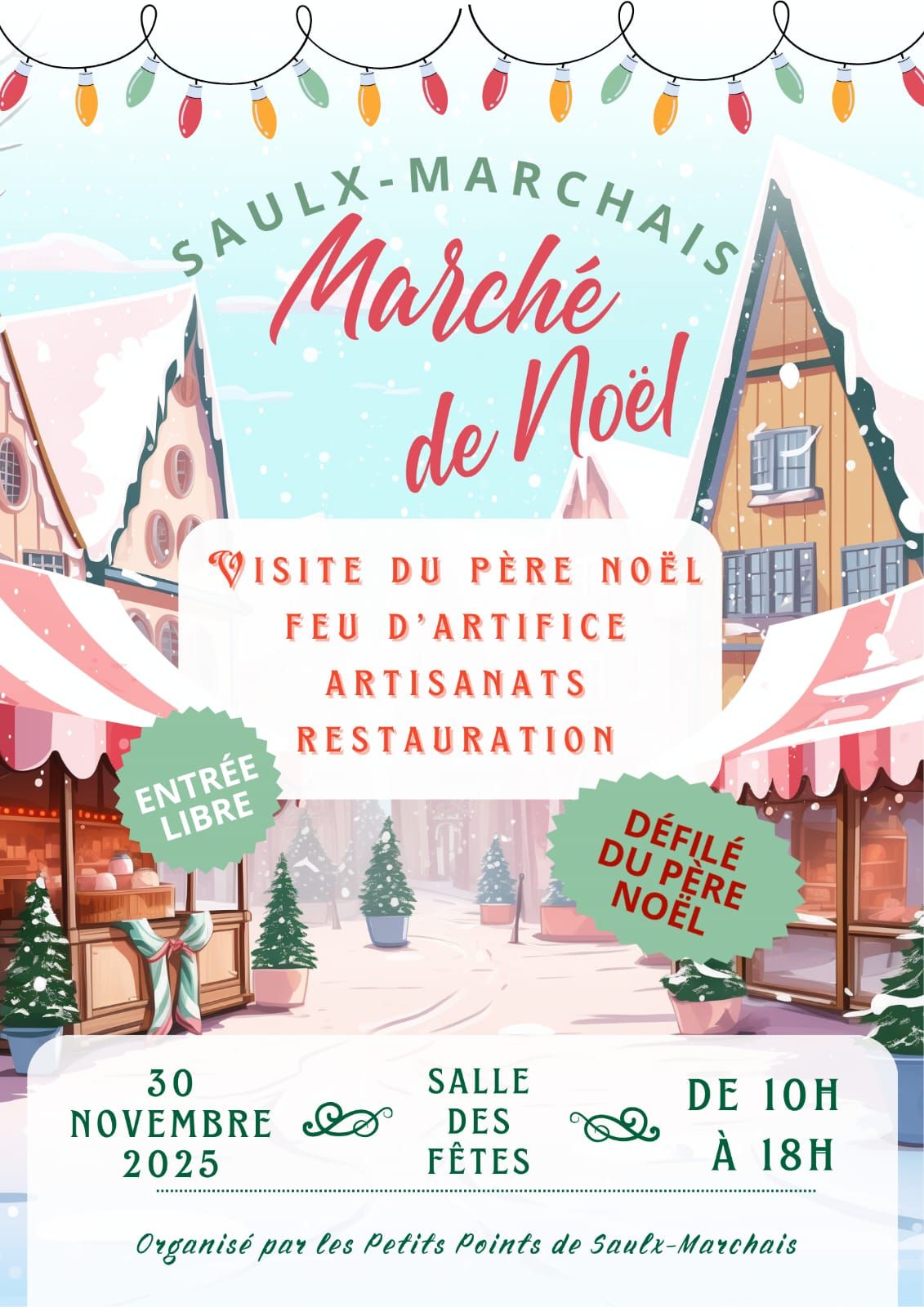 affiche Marché de Noël à  Saulx-Marchais