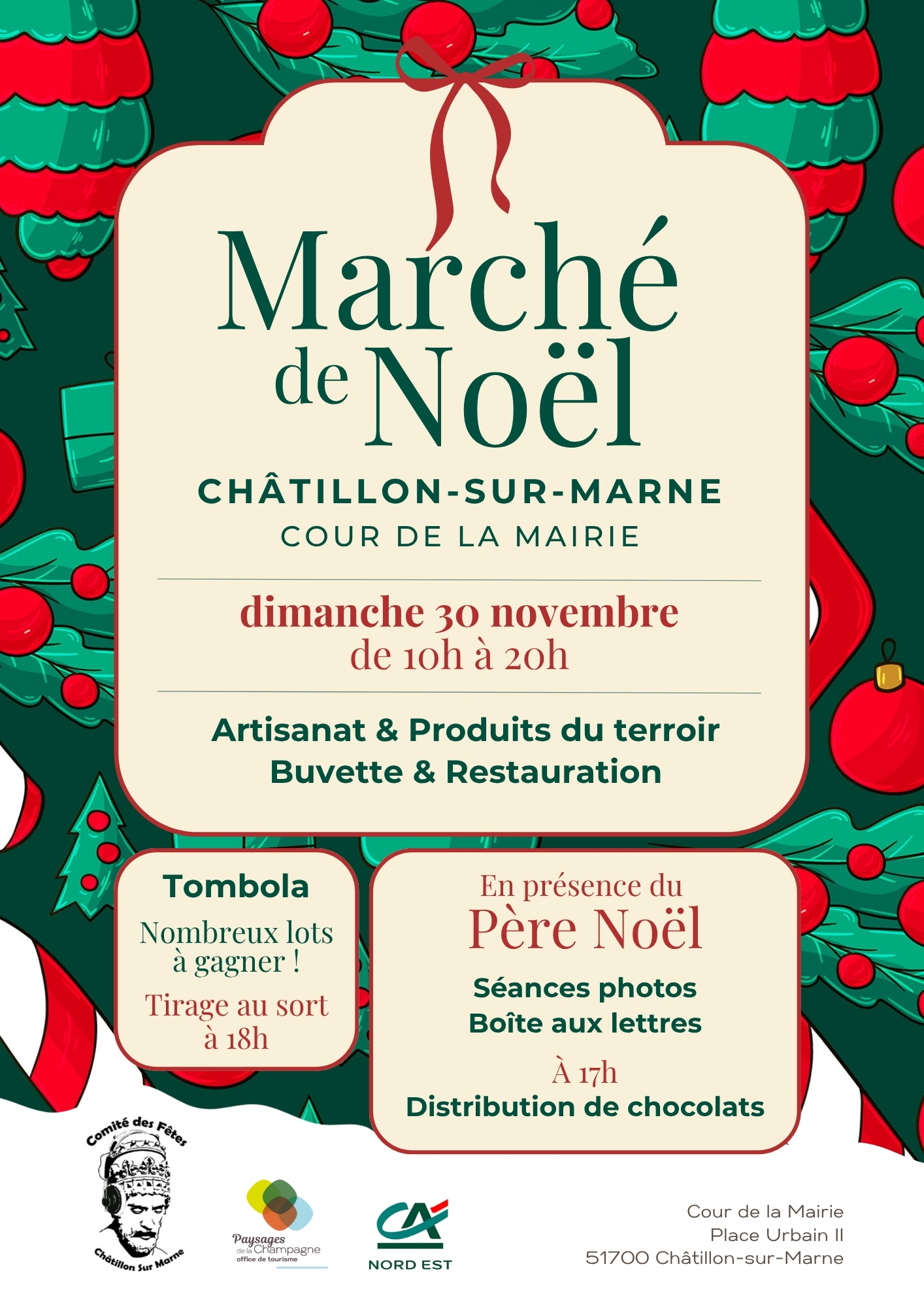 affiche Marché de Noël à Châtillon-sur-Marne