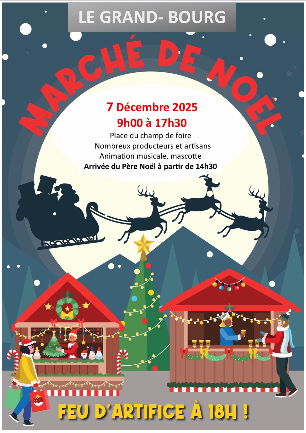 affiche Marché de Noël à Le Grand-Bourg