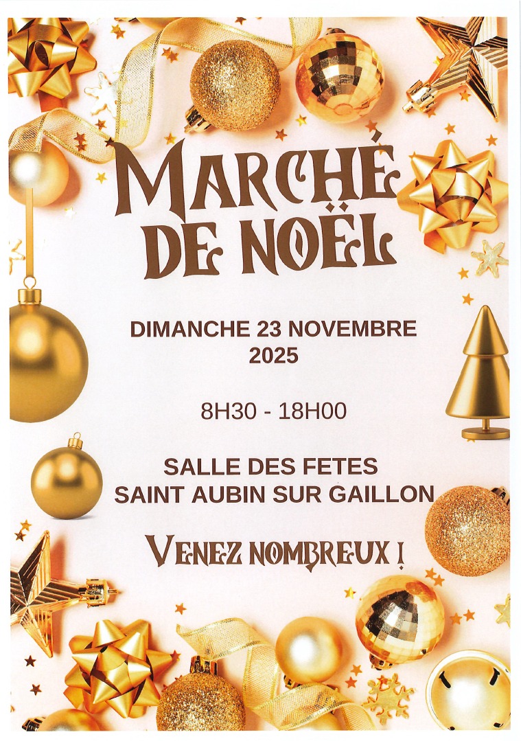 affiche Marché de Noël à  Saint-Aubin-sur-Gaillon