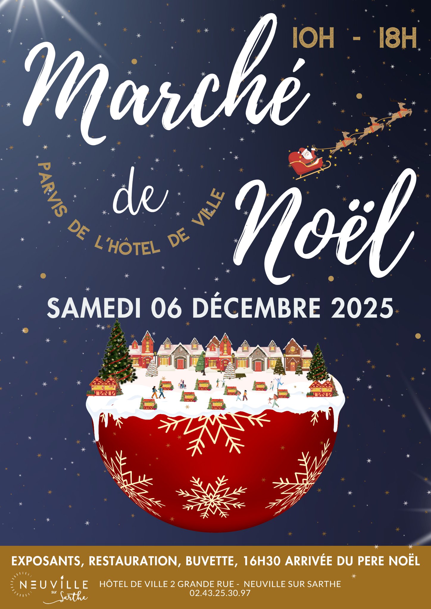 affiche Marché de Noël à Neuville-sur-Sarthe