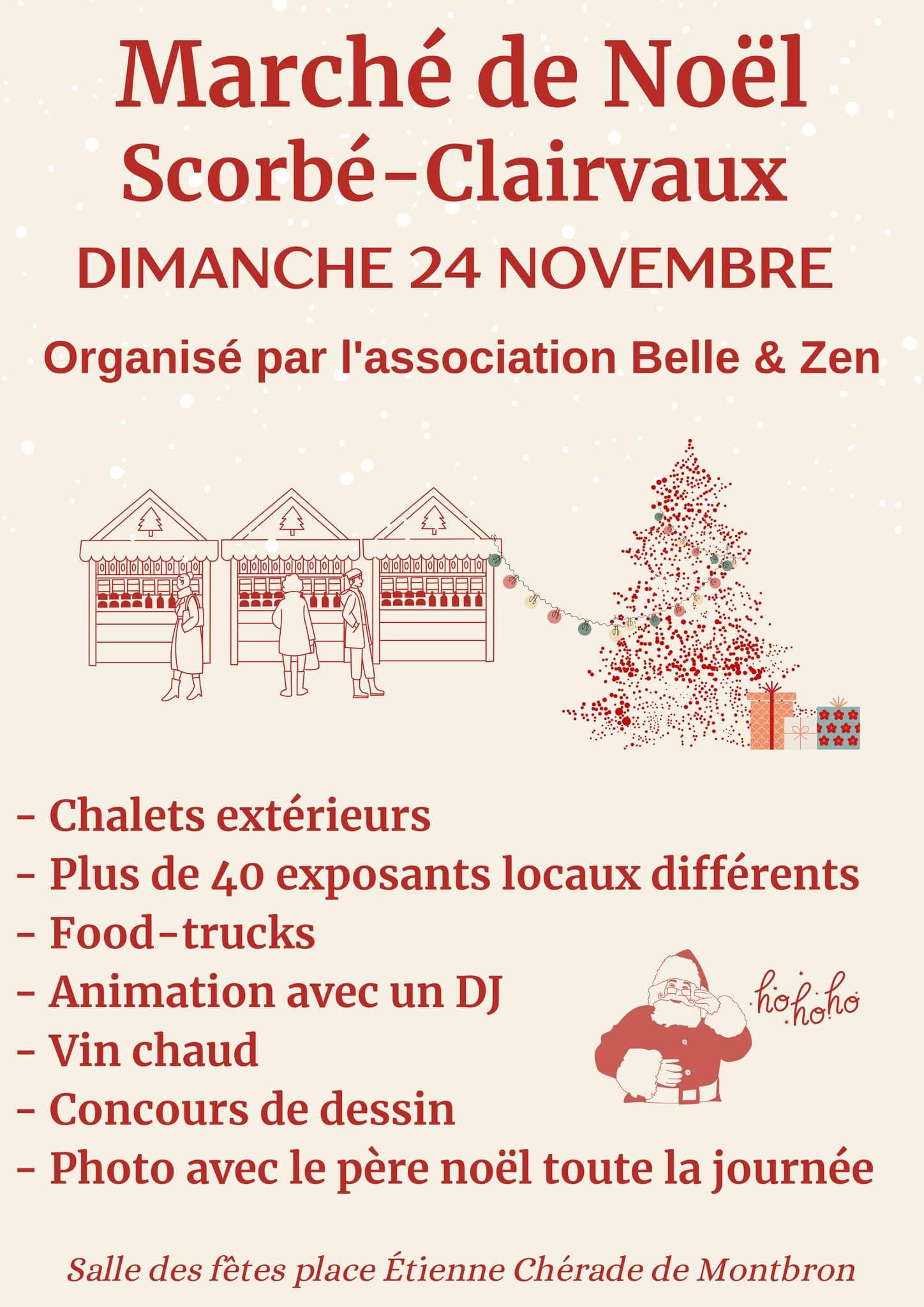 affiche Marché de Noël à  Scorbé-Clairvaux