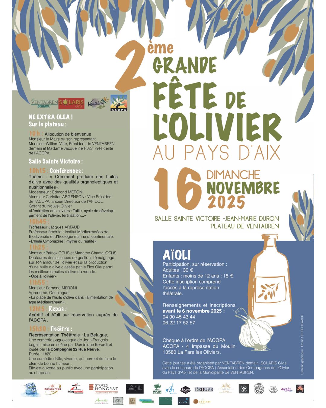 affiche 2ème Grande Fête de l'Olivier au Pays d'Aix à Ventabren