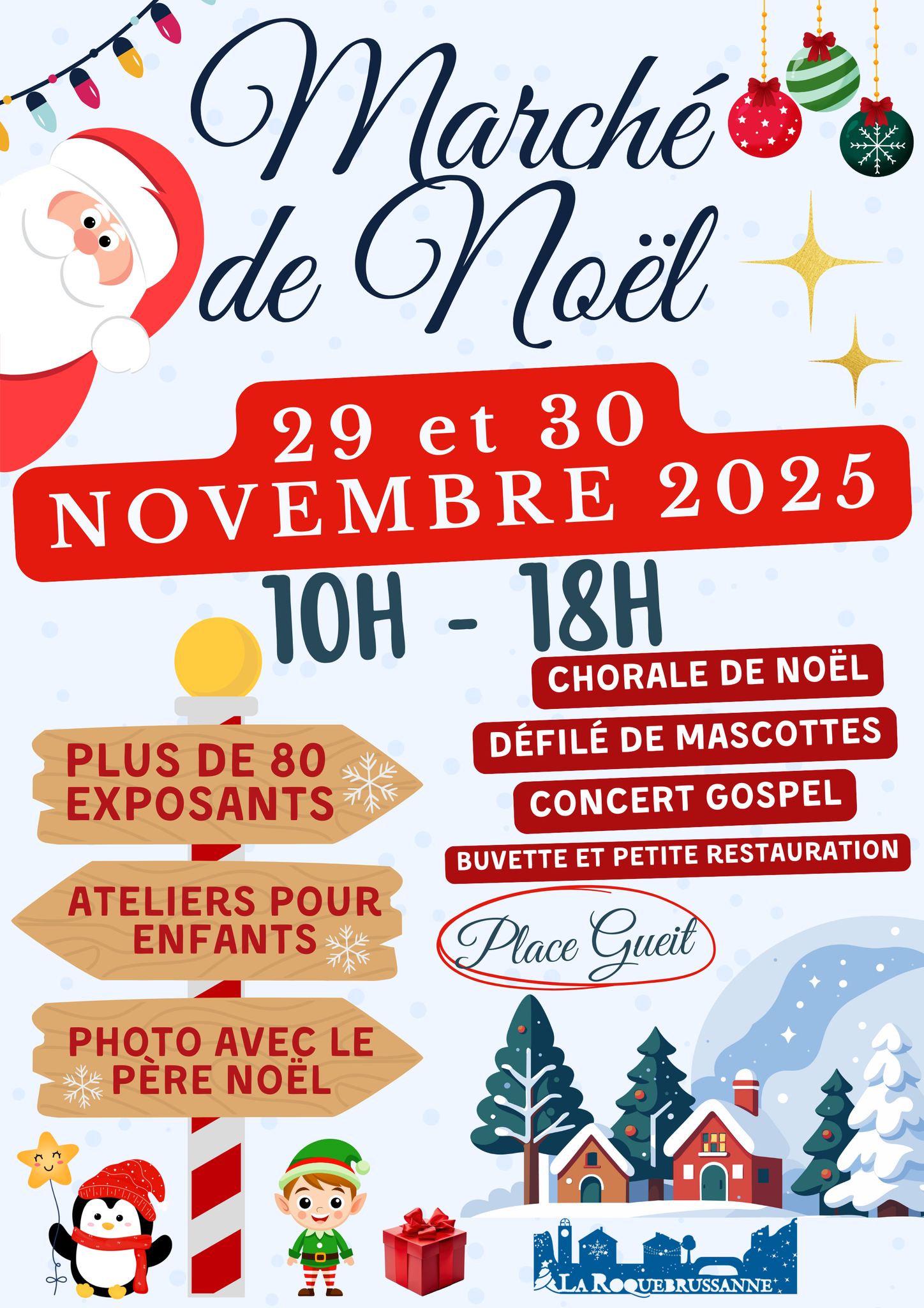 affiche Marché de Noël à La Roquebrussanne