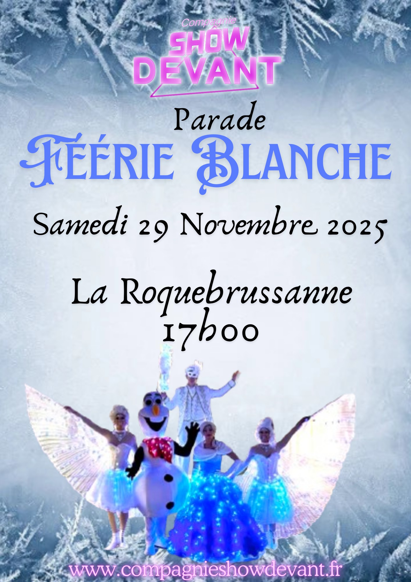 affiche Parade Féérie Blanche à La Roquebrussanne