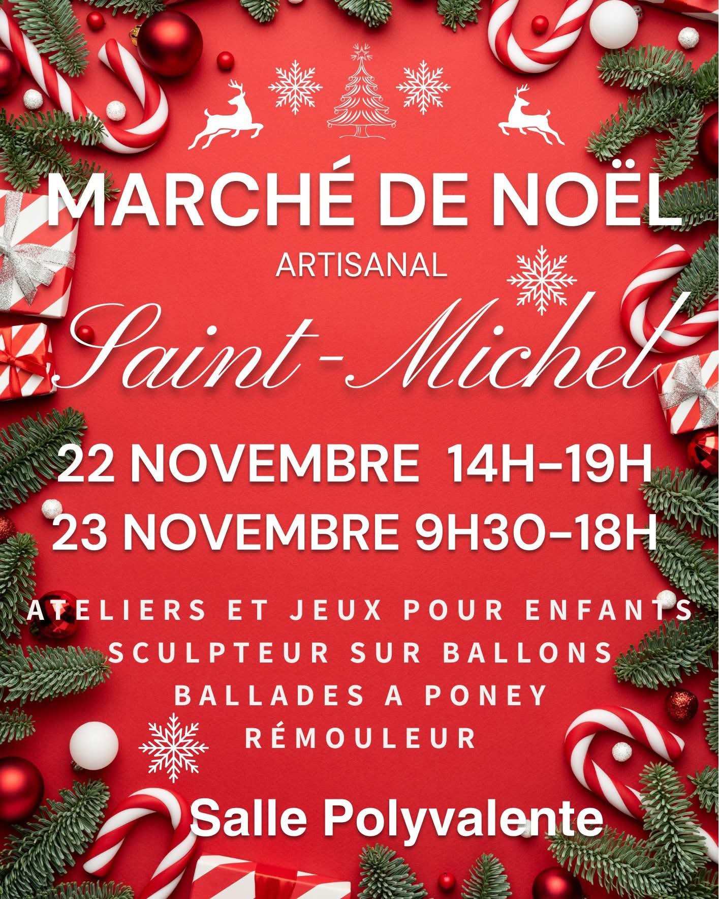 affiche Marché de Noël à  Saint-Michel