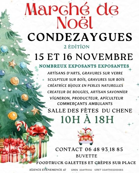 affiche Marché de Noël à  Condezaygues