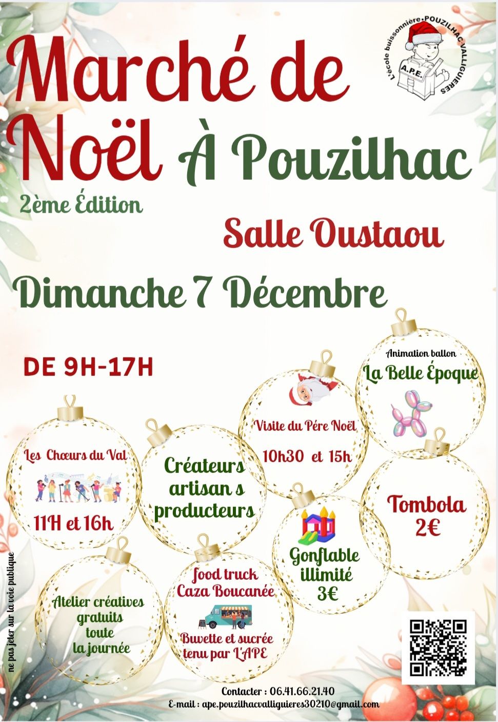 affiche Marché de Noël à Pouzilhac