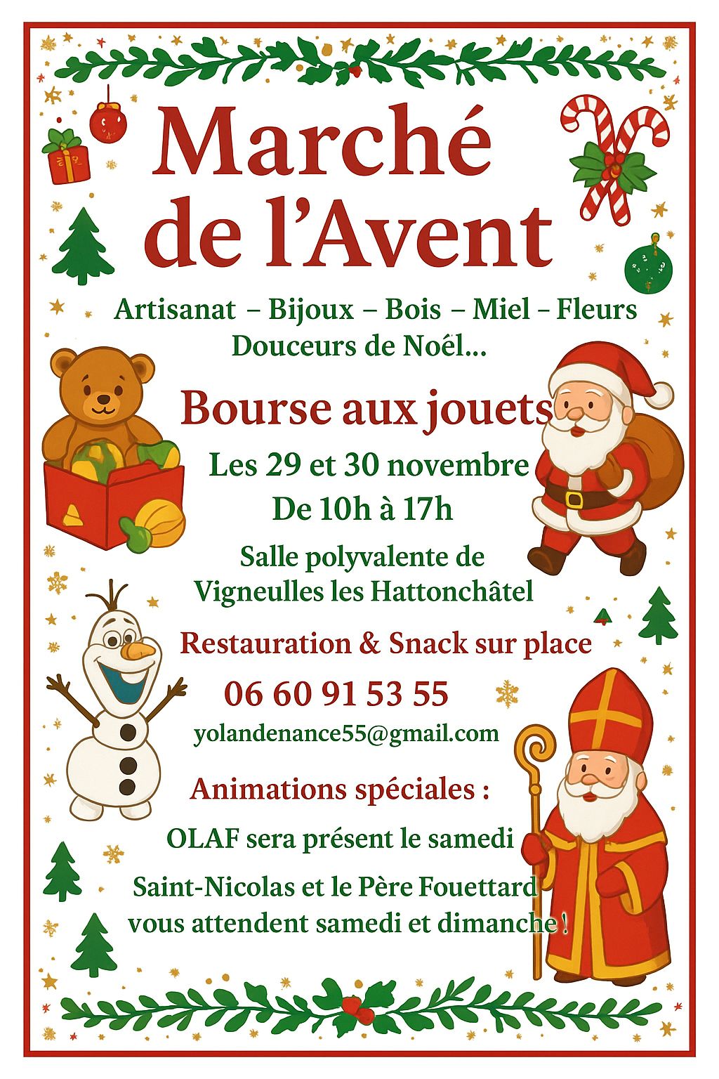 affiche Marché de l'Avent à  Vigneulles-lès-Hattonchâtel