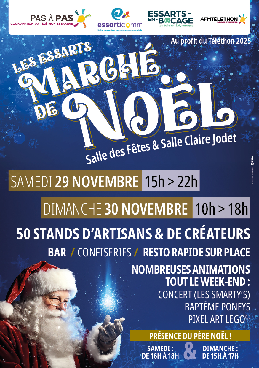 affiche Marché de Noël à Les Essarts