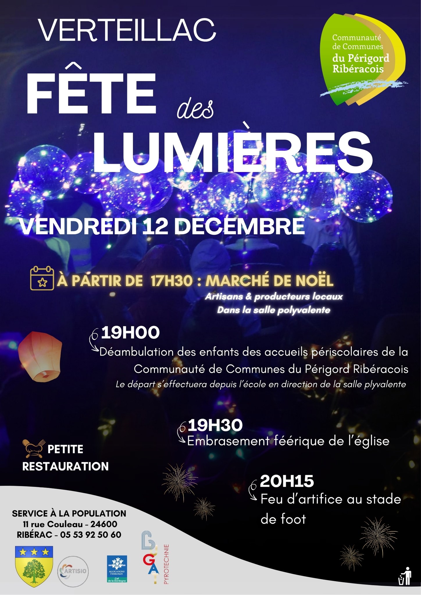 affiche Fête des Lumières à  Verteillac
