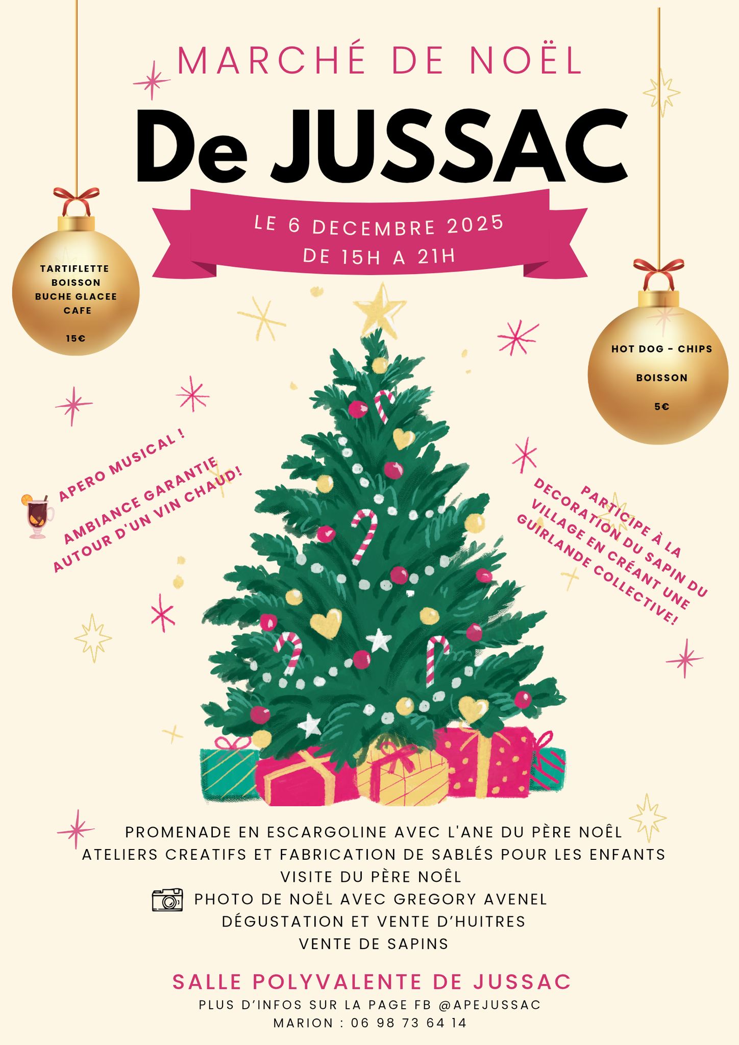 affiche Marché de Noël à  Jussac