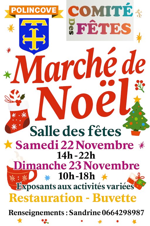 affiche Marché de Noël à  Polincove