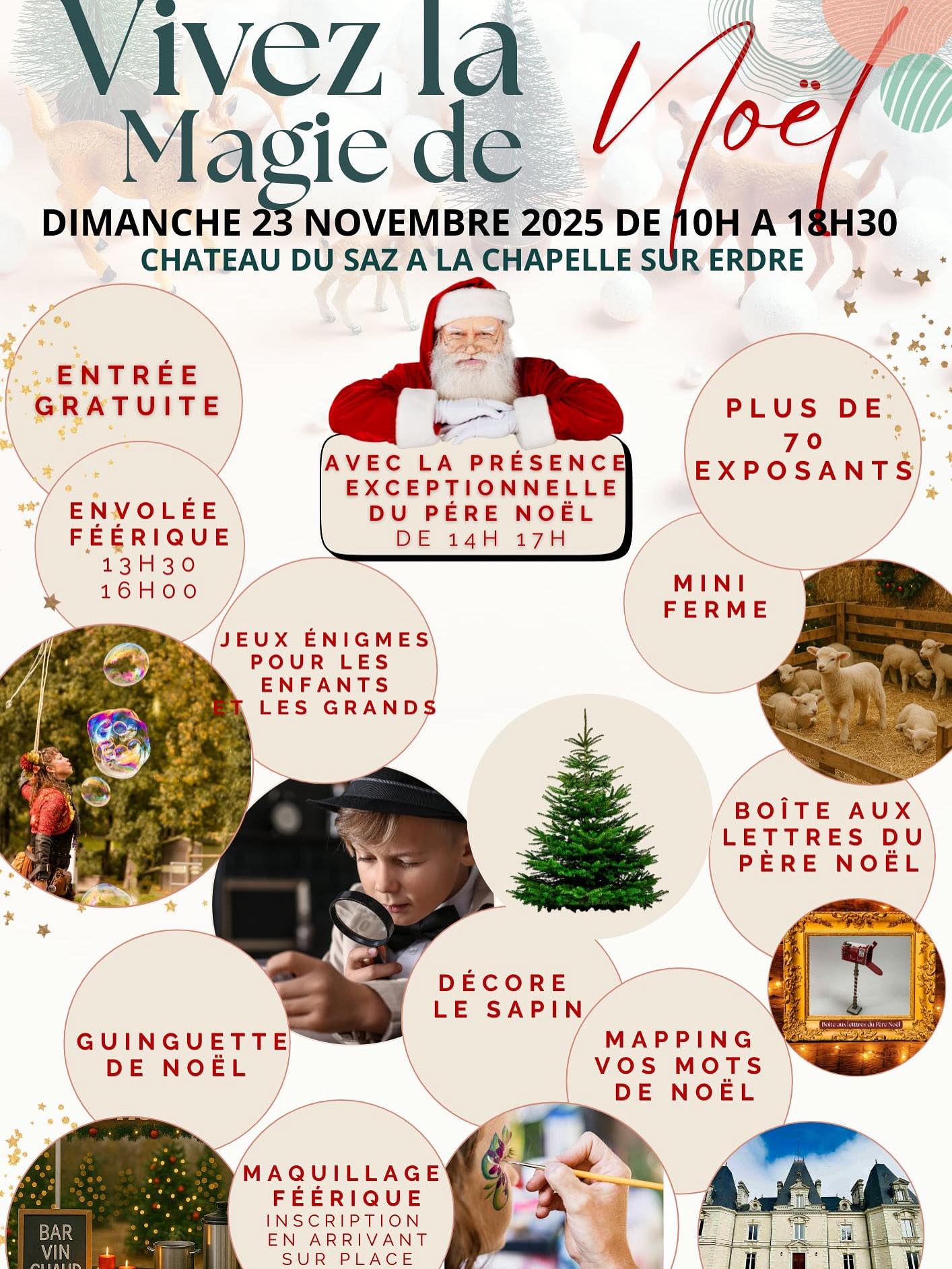 affiche Vivez la Magie de Noel à La Chapelle-sur-Erdre