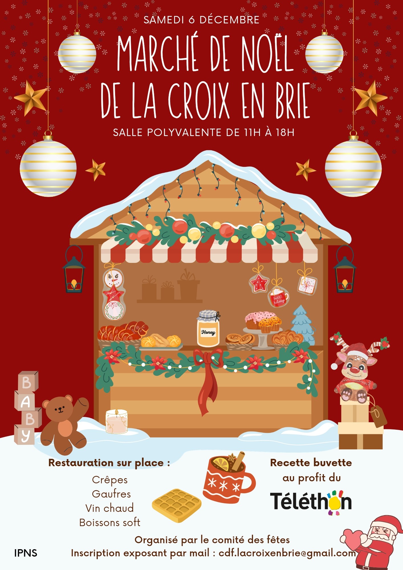 affiche Marché de Noël de la Croix en Brie à La Croix-en-Brie